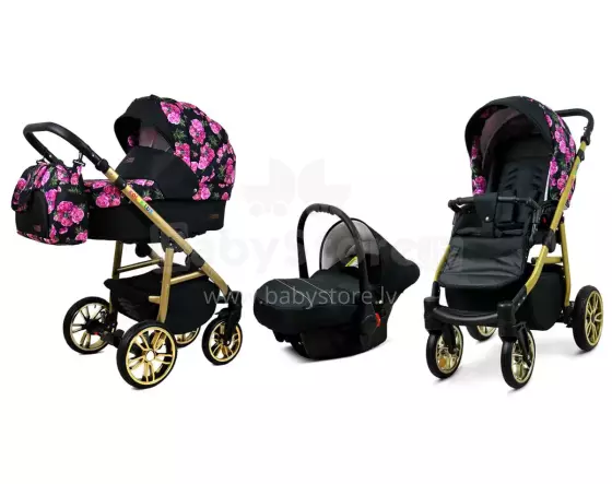 Babylux Color Lux Art.286190 Bouguets Peony Универсальная коляска 3 в 1
