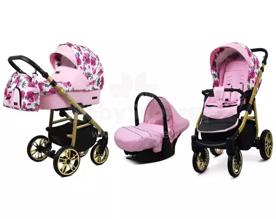 Babylux Color Lux Art.286191 Bouguets Peony Универсальная коляска 3 в 1