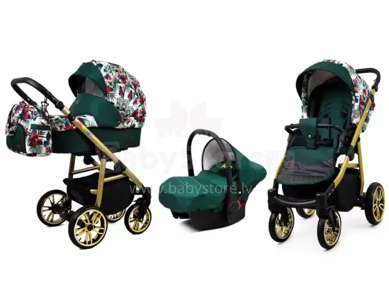 Babylux Color Lux Art.286192 Chili Flowers Universal 3-in-1 stroller