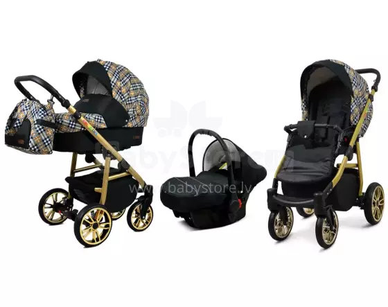 Babylux Color Lux Art.286194 Gold Grille Universal 3-in-1 stroller