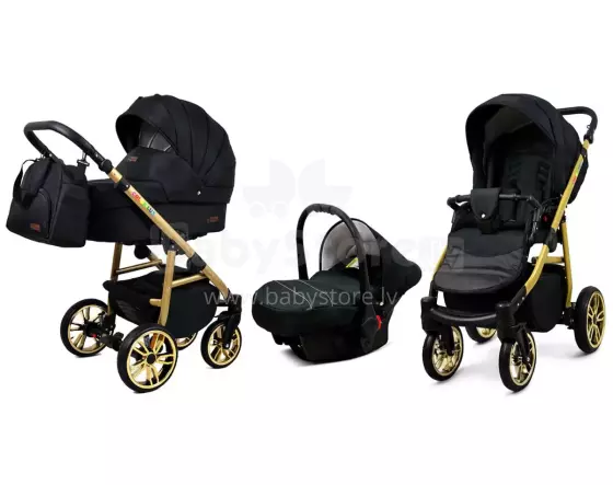 Babylux Color Lux Art.286200 Onyx Universal 3-in-1 stroller