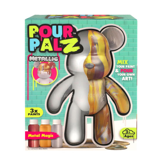 Pour Palz DIY Paint Bear-Metal Magic