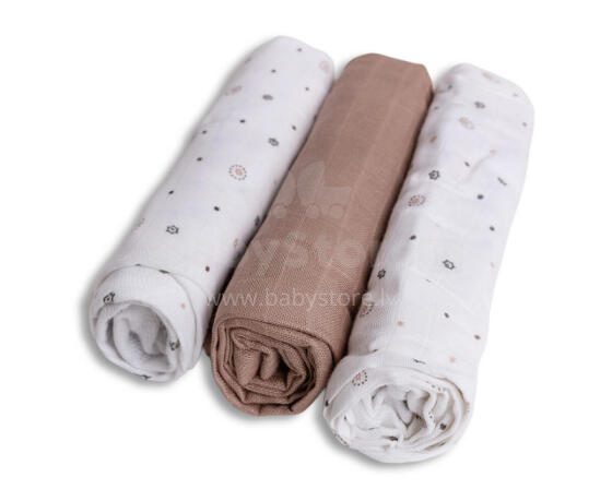 Diaper - SET - TB0510/01 - BAMBOO - dwo-layer - size 70x70 cm  - STARS