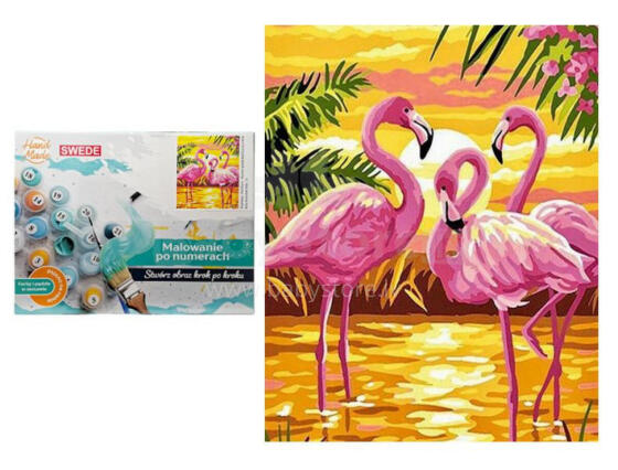 Painting by the numbers - 07428 - FLAMINGOS