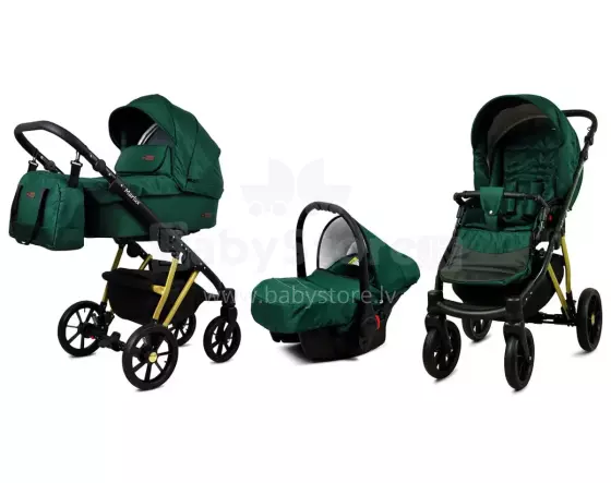 Babylux Marlux Magnetic Art.286319 Bottle Green Универсальная коляска 3 в 1