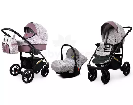 Babylux Miracle Art.286330 Misty Violet  Universal 3-in-1 stroller