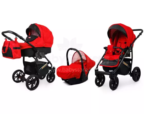 Babylux Miracle Art.286332 Red Deluxe  Универсальная коляска 3 в 1