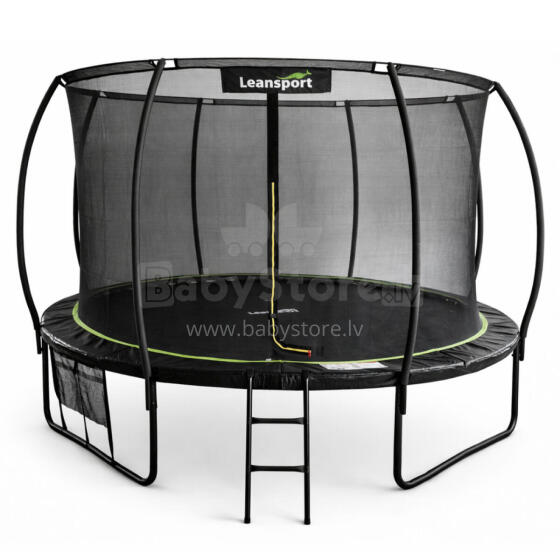 LEAN Garden Trampoline with Inner Net Black and Green 427CM 14FT