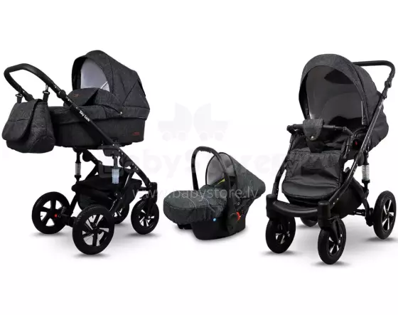 Babylux Sky Lark Art.286419 Black Flex Универсальная коляска 3 в 1