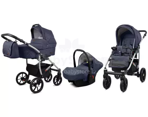 Babylux Qbaro Art.286421 Anthracit Универсальная коляска 3 в 1