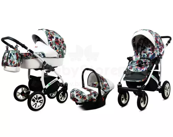 Babylux Tropical Art.286423 Chili Flowers Universal 3-in-1 stroller