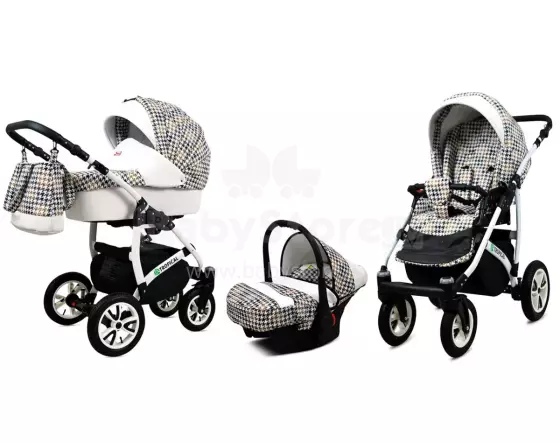 Babylux Tropical Art.286424 Gold and Black Universal 3-in-1 stroller