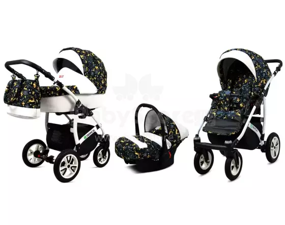 Babylux Tropical Art.286425 Gold Deer  Универсальная коляска 3 в 1