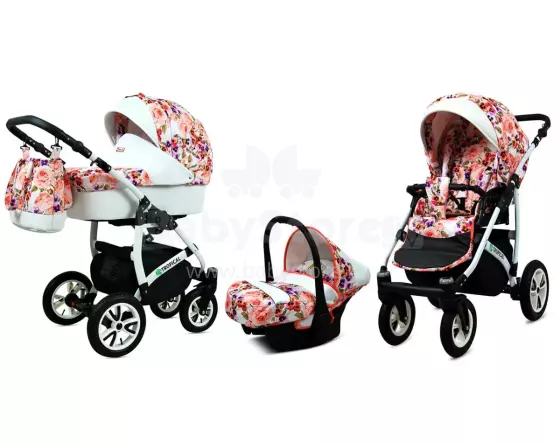 Babylux Tropical Art.286428 Pansies and Roses Универсальная коляска 3 в 1
