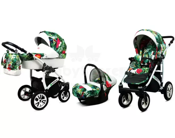 Babylux Tropical Art.286429 Parrots Tropics Universal 3-in-1 stroller