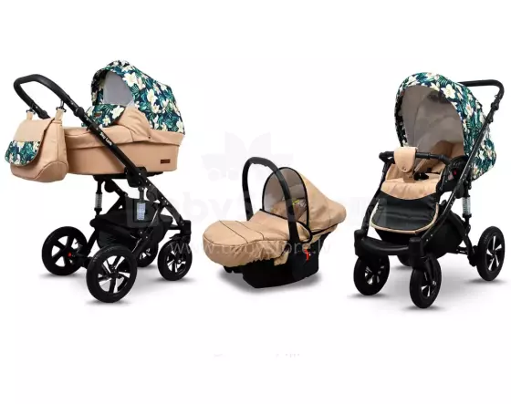 Babylux Sky Lark Art.286433 Creamy Lillies Универсальная коляска 3 в 1