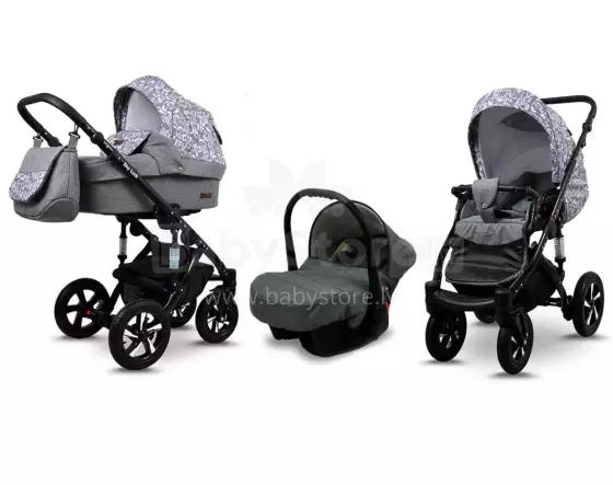 Babylux Sky Lark Art.286434 Grey Animals Универсальная коляска 3 в 1