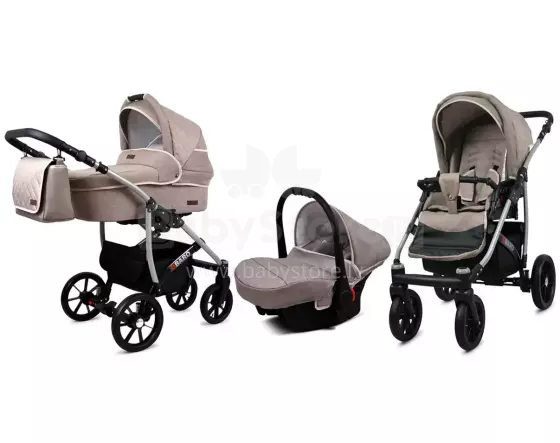 Babylux Qbaro Art.286464 Khaki Universālie rati/ratiņi 3 in1