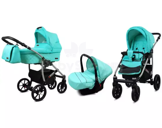 Babylux Qbaro Art.286466 Mint Универсальная коляска 3 в 1