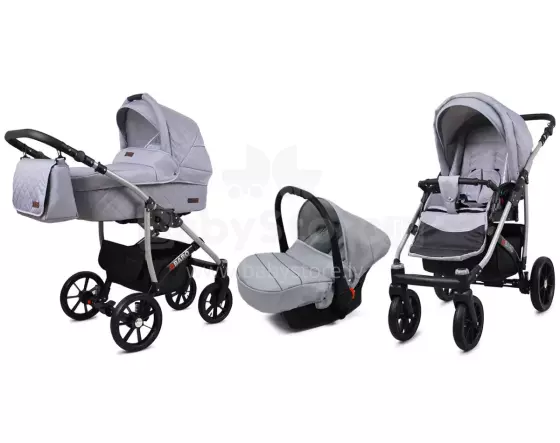 Babylux Qbaro Art.286468 Silver Universālie rati/ratiņi 3 in1