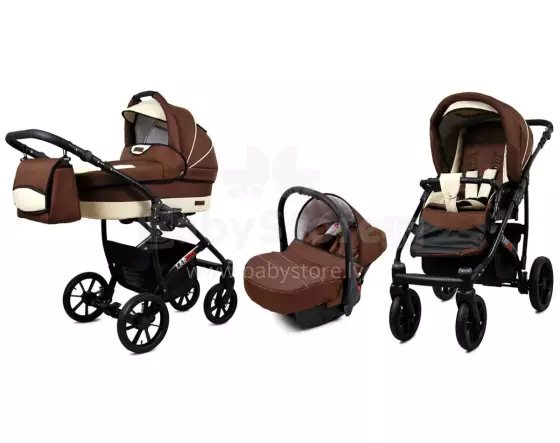 Babylux Largo Art.286478 Brown Cream Универсальная коляска 3 в 1