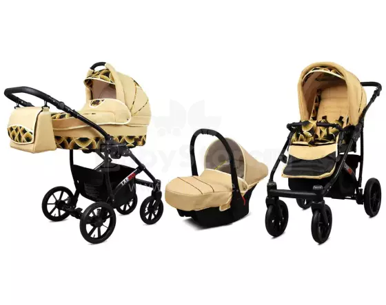 Babylux Largo Art.286483 Gold Rainbow Universal 3-in-1 stroller