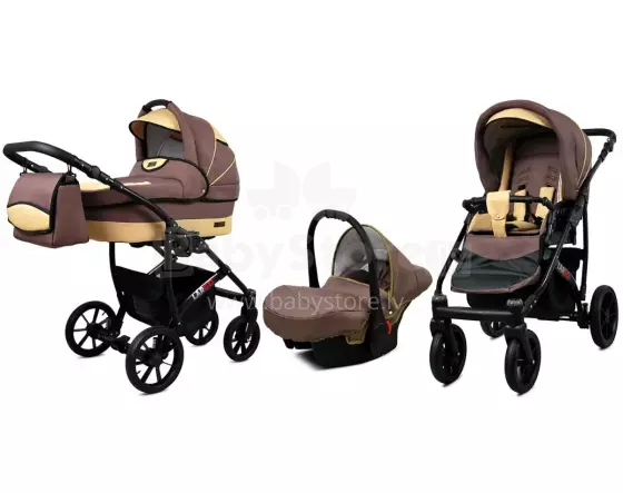Babylux Largo Art.286486 Latte Beige Universal 3-in-1 stroller