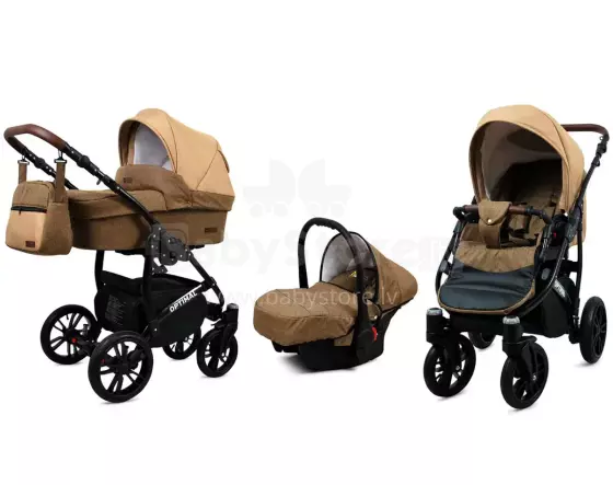 Babylux Optimal Art.286495 Chocolate  Universal 3-in-1 stroller