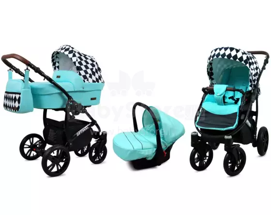 Babylux Optimal Art.286501 Mint Diamond Universal 3-in-1 stroller