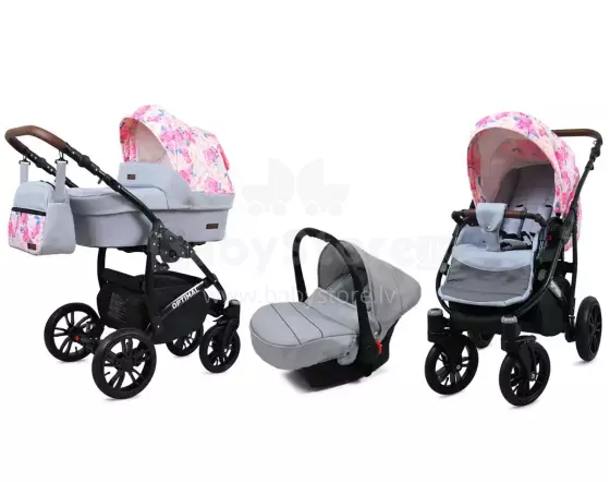 Babylux Optimal Art.286502 Peony Universal 3-in-1 stroller