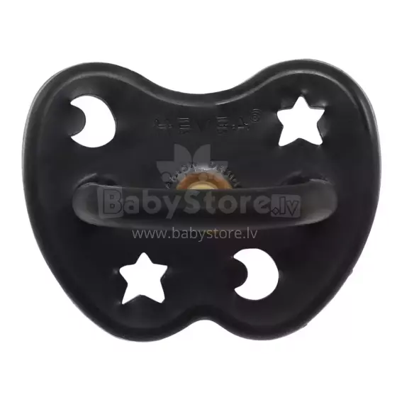 Hevea Natural Rubber Pacifier  Art.211721 Space Black Anatomiskā/ortopēdiskā lateksa māneklītis 3-36 mēn.