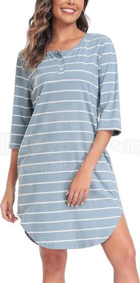 Italian Fashion Night Dress Art.286678 Sky Blue  Naktskrekliņs grūtniecēm / barošanai