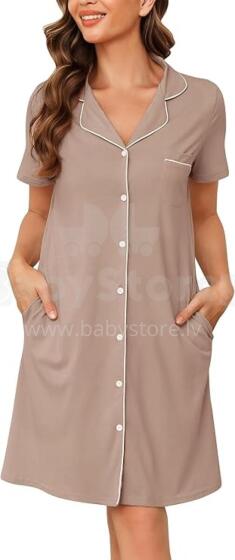 Italian Fashion Nightdress Art.286683 Dark Pink  Naktskrekliņs grūtniecēm / barošanai  ar podziņam