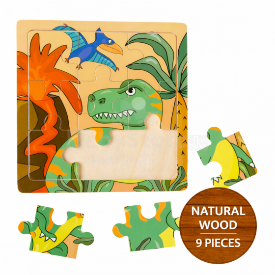 Happy Toys Mini Wooden Puzzle  Art.8101 Wooden mini Puzzle,9 psc