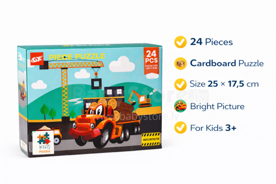 Happy Toys  Puzzle Vehicle Art.7386  Пазл 24 шт.