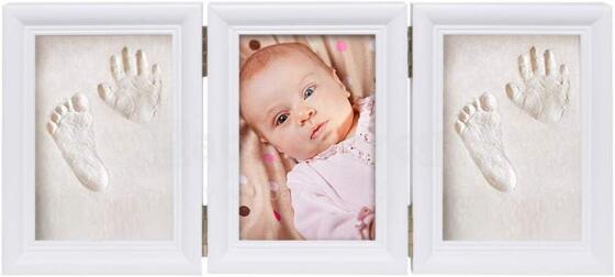 BabyIn Picture Frame Imprint Set Art.287123 Hand and Foot print Trīsdaļīgs Ramītis