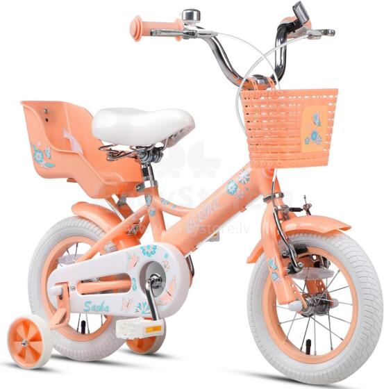 Glerc Kids Bike Wheels Collas 12'  Art.287138 Peach  Bērnu divritenis (velosipēds) ar palīgriteņiem