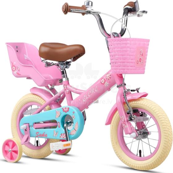 Glerc Kids Bike Wheels Collas 12'  Art.287139 Rosa Детский двухколесный велосипед с дополнительными колёсиками