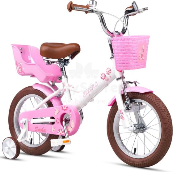 Glerc Kids Bike Wheels Collas 14'  Art.287152 White Детский двухколесный велосипед с дополнительными колёсиками