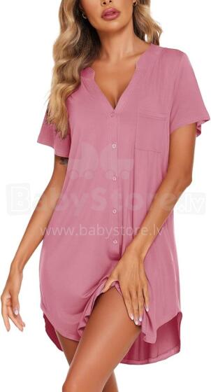 Italian Fashion Night Dress Art.287194 Pink  Naktskrekliņs grūtniecēm / barošanai