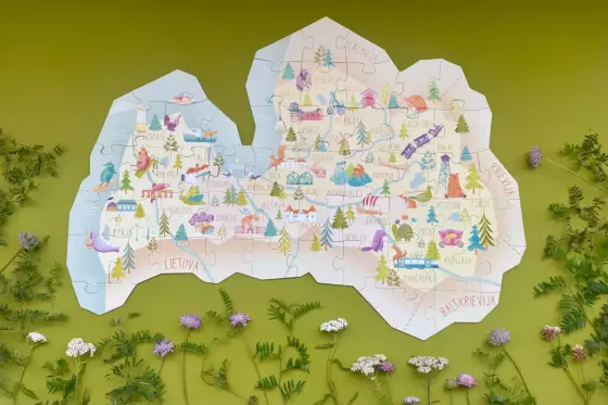 Tutufamily  Puzzle Latvia Art.287199 Latvijas puzle