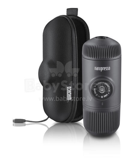 WACACO NANOPRESSO Grey + Case ground coffee maker