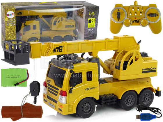 Tālvadības Kravas Auto 1:20 Celtniecības Krāns 2.4G Skaņas Gaismas