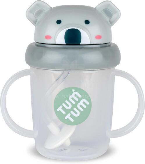 Tum Tum Baby Cup Art.287559 Grey Koala  Детский поильник с cоломинкой с 6+ мес,200 мл