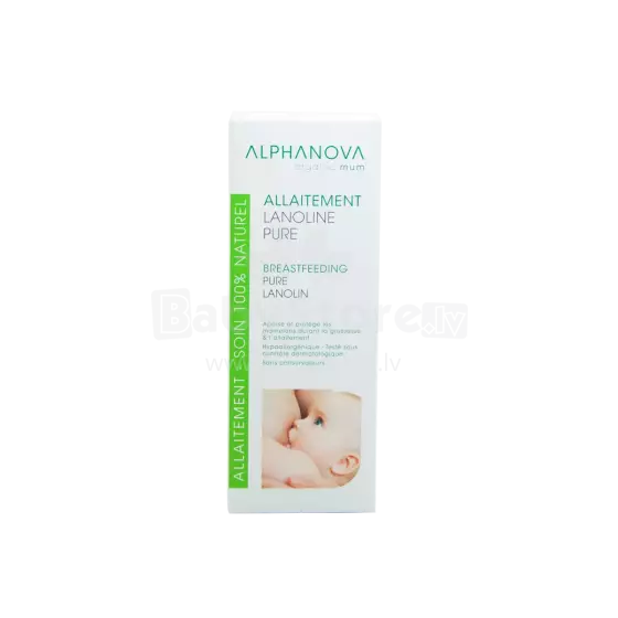 Alphanova Sante Breastfeeding Lanolin Art.287569 100% натуральный ланолин для успокоения и защиты сосков во время грудного вскармливания, 40 мл