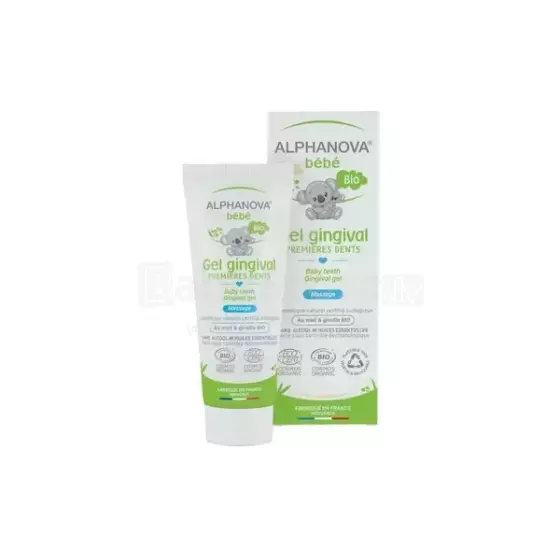 Alphanova Bebe Art.287574 Органический гель для десен  для младенцев, облегчающий прорезывание зубов, с ромашкой и алоэ вера, 20 мл.