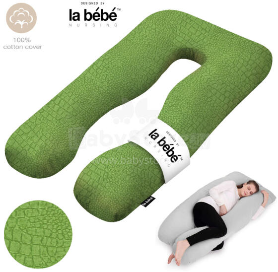 La Bebe™ Cushy Maternity Pillow Art. 5-171 Wild Life. Daudzfunkcionāls spilvens grūtniecēm (U Shaped), sintepona pildīšana, 155x80cm