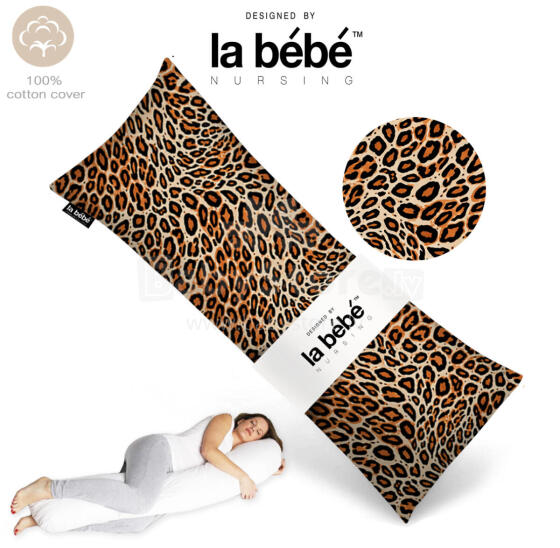 La Bebe™ Easy Maternity Pillow  Art. 5-170 Wild Life. Daudzfunkcionāls gulēšanas atbalsta spilvens ar sintepona (bumbiņsintepons) pildījums (īpaši mīksts un kluss) 135 x 40 cm