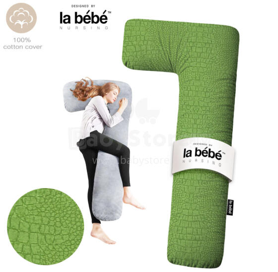 La Bebe™ Flopsy Pillow  Art. 5-171 Wild Life. Cotton Nursing Maternity grūtnieču pakaviņš spilvens ar pārvalku [2 pārvalki], sintepona pildīšana,180 см