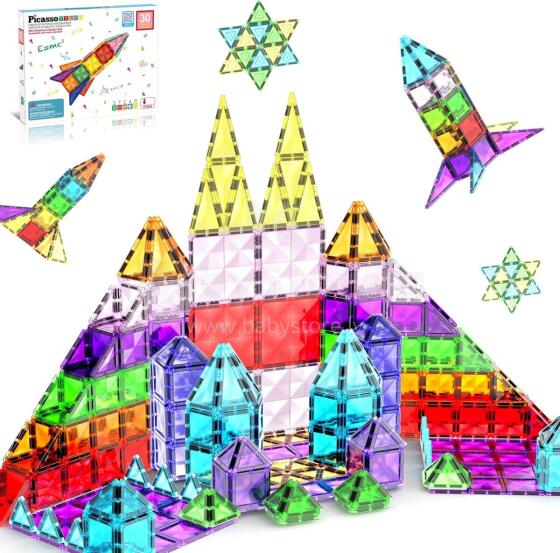 PICASSO TILES Magnetic constructor 30 pcs., PTM30